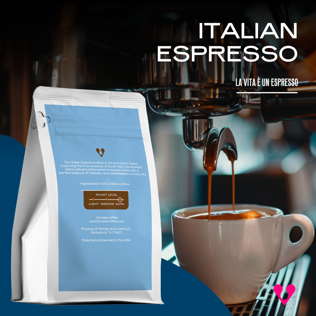 Italian Espresso Bliss - Dark Roast -Whole Bean - 12oz (340g)