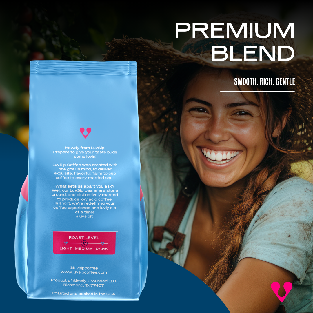 Low Acid Premium Blend Coffee -12oz (340g)