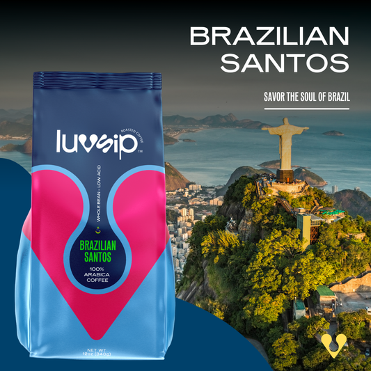 Brazilian Santos - Single Origin Low Acid -12oz (340g)